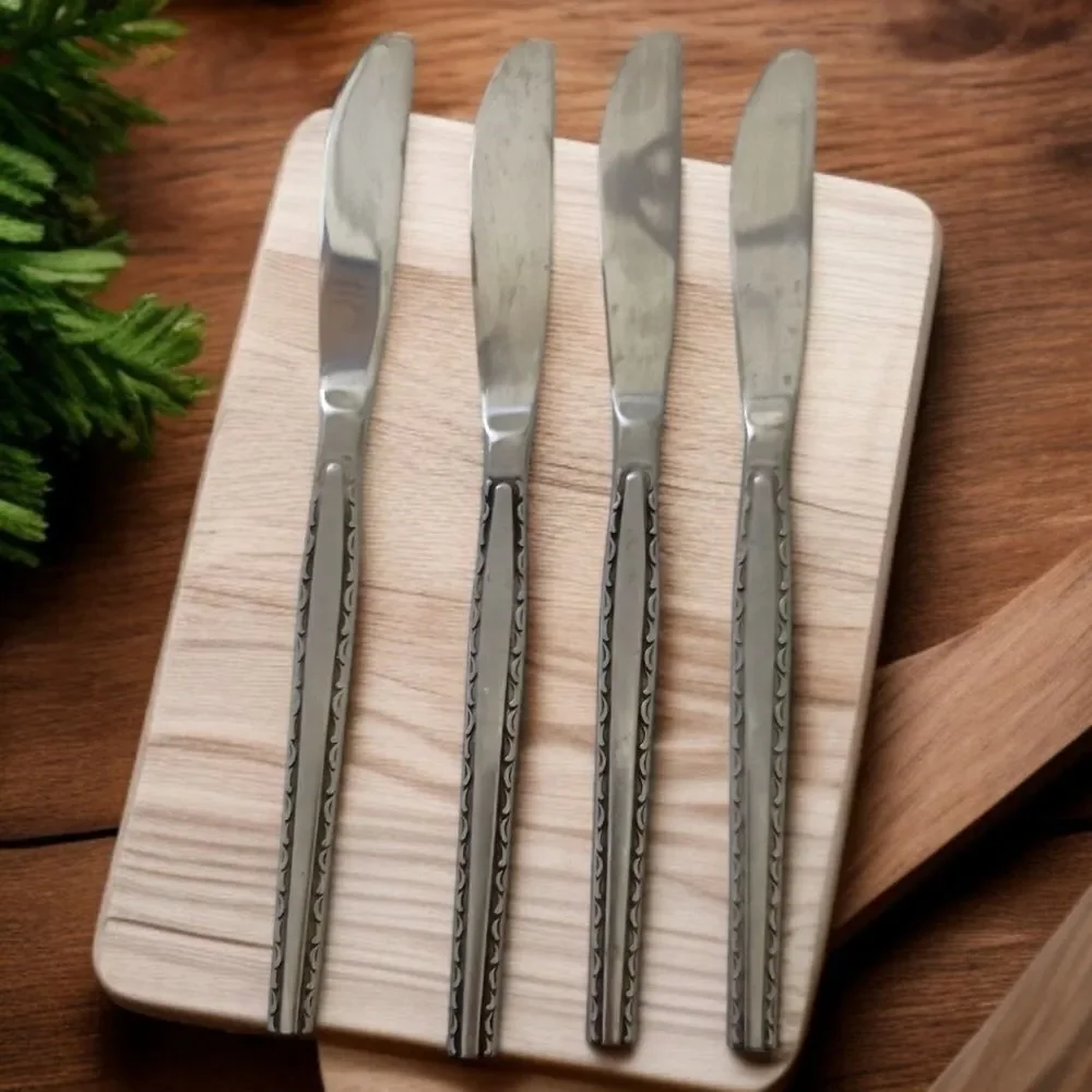 4 Rogers‎ Regina Ensenada Knife Set Knives Flatware Stainless Steel Korea MCM